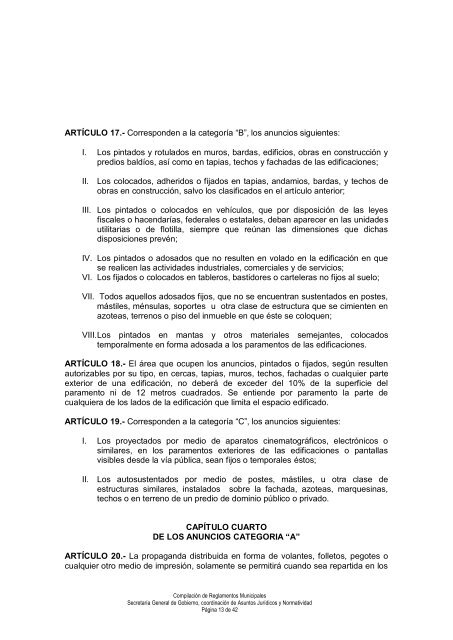 Reglamento de Anuncios del Municipio de San NicolÃ¡s de los ...