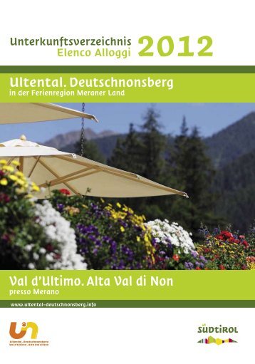 Val d'Ultimo.Alta Val di Non Ultental.Deutschnonsberg - Meraner Land