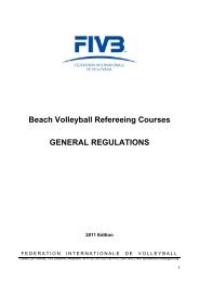 Beach Volleyball Refereeing Courses GENERAL ... - FIVB