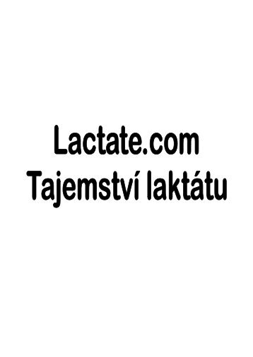 LaktÃ¡tovÃ© testovÃ¡nÃ­ a energetickÃ© systÃ©my