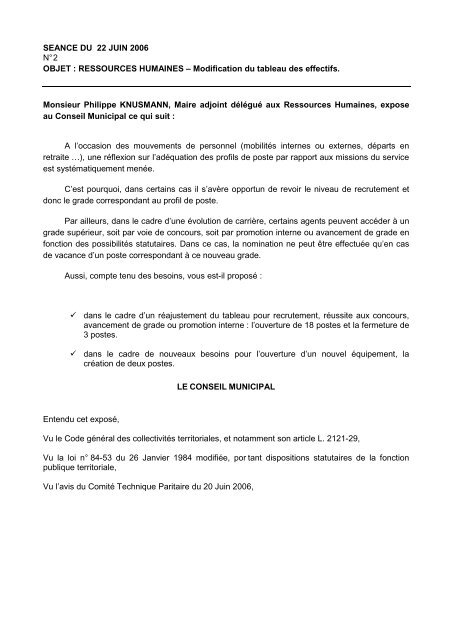2.Modification du tableau des effectifs.