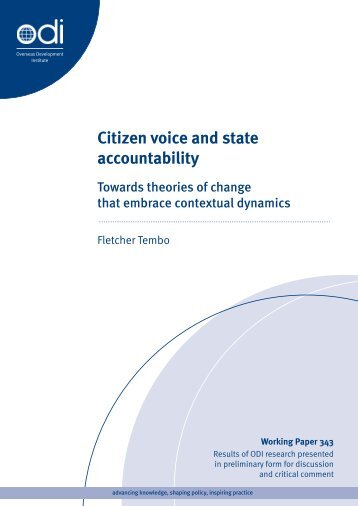 Citizen voice and state accountability: Towards ... - Capacity4Dev