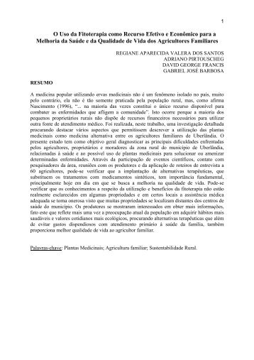 O Uso da Fitoterapia como Recurso Efetivo e EconÃ´mico ... - SOBER