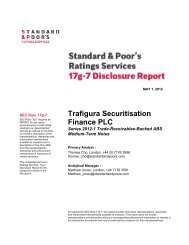 Trafigura Securitisation Finance PLC - Standard and Poor's 17g-7