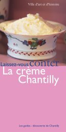 La crème Chantilly - Ville de Chantilly