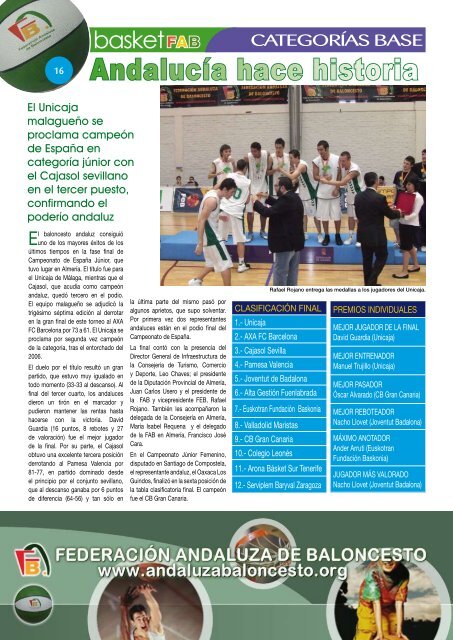 Revista basketfab nº 28 - Federación Andaluza de Baloncesto