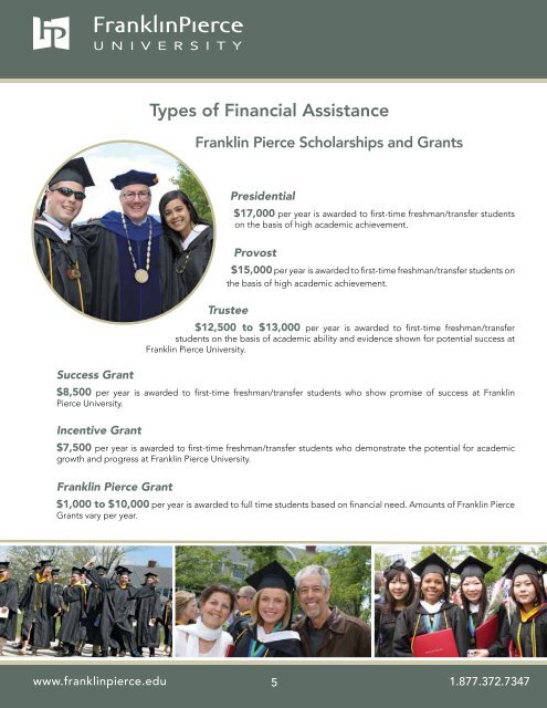 Download the Financial Aid Booklet - Franklin Pierce University