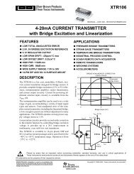 XTR106: 4-20mA Current Transmitter with Bridge Excitation And ...