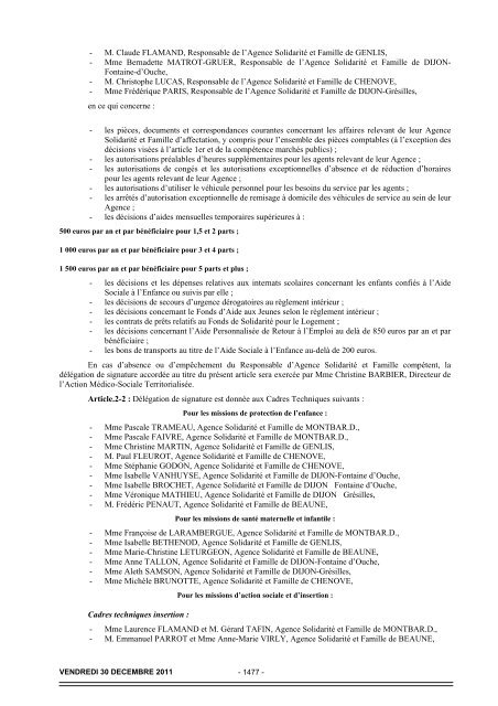 DÃ©cembre 2011 - Bulletin des actes administratifs - Conseil gÃ©nÃ©ral ...