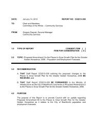 Draft Reporting Format - City of Brantford