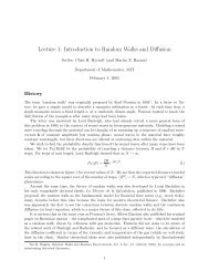 Lecture 1: Introduction to Random Walks and Diffusion - Stanford ...