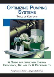 Optimizing Pumping Systems - the Hydraulic Institute