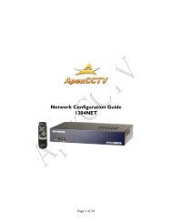 Network Configuration Guide 1304NET - CCTV Cameras