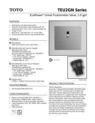 Specification Sheet - The Energy Conscious