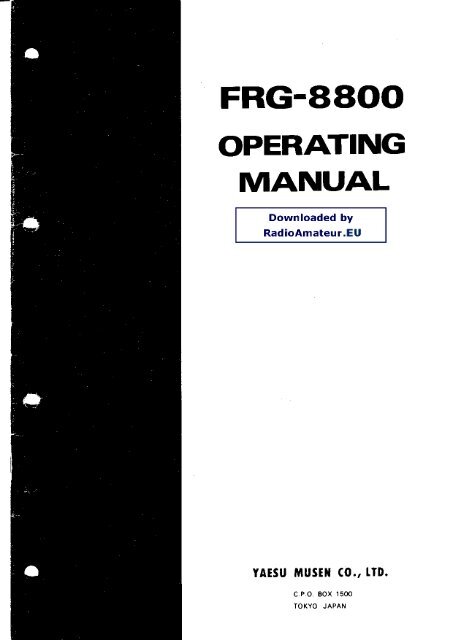 Yaesu FRG-8800 user manual - RadioManual.eu