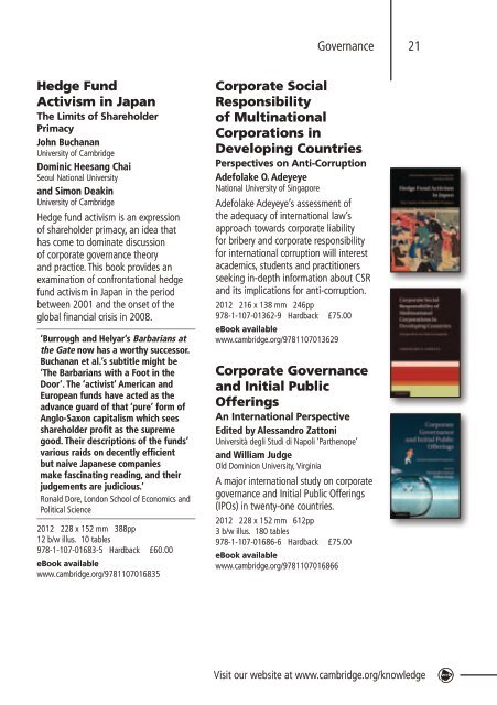 Business and Management 2013 - Cambridge University Press India
