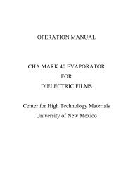 CHA Mark 40 Evaporator for Dielectric Films Operating Manual