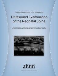 Ultrasound Examination of the Neonatal Spine - AIUM