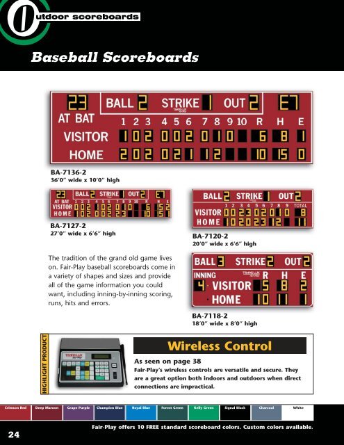 Fair-Play Scoreboards 2