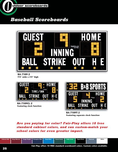 Fair-Play Scoreboards 2