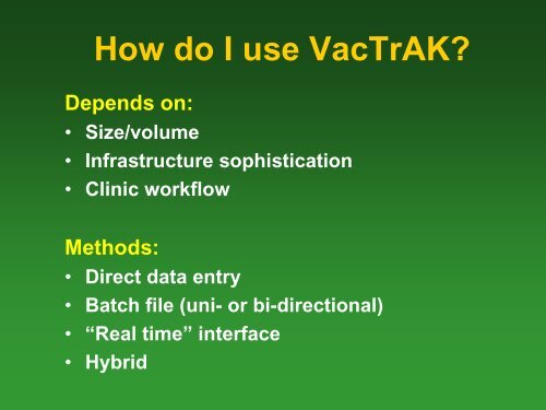 VacTrAK Alaska Immunization Information System - ANTHC