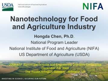 Nanotechnology for Food and Agriculture Industry - Institute for ...