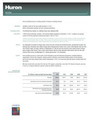 FACT SHEET 1 Huron Consulting Group is a leading provider of ...