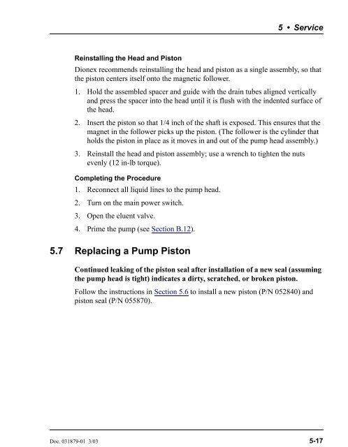 ICS-1000 Ion Chromatography System Operator's Manual