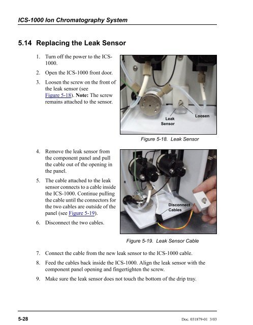 ICS-1000 Ion Chromatography System Operator's Manual