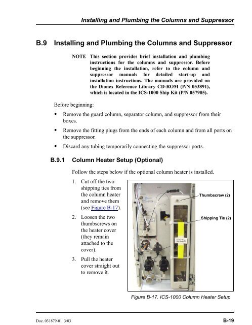 ICS-1000 Ion Chromatography System Operator's Manual