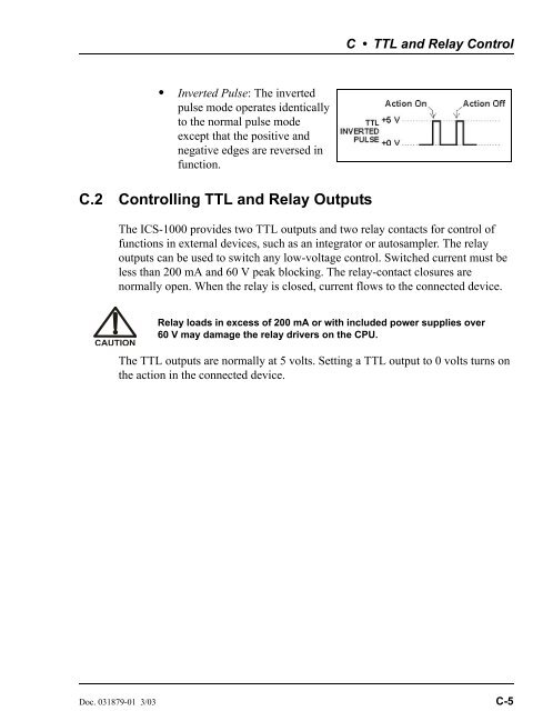 ICS-1000 Ion Chromatography System Operator's Manual