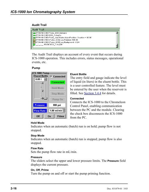 ICS-1000 Ion Chromatography System Operator's Manual