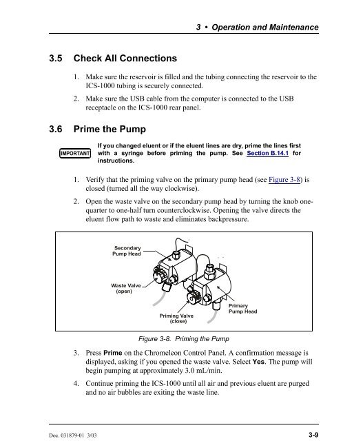 ICS-1000 Ion Chromatography System Operator's Manual