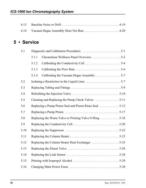 ICS-1000 Ion Chromatography System Operator's Manual