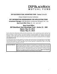 DSP BlackRock Dual Advantage Fund – Series 15 - Rrfinance.com