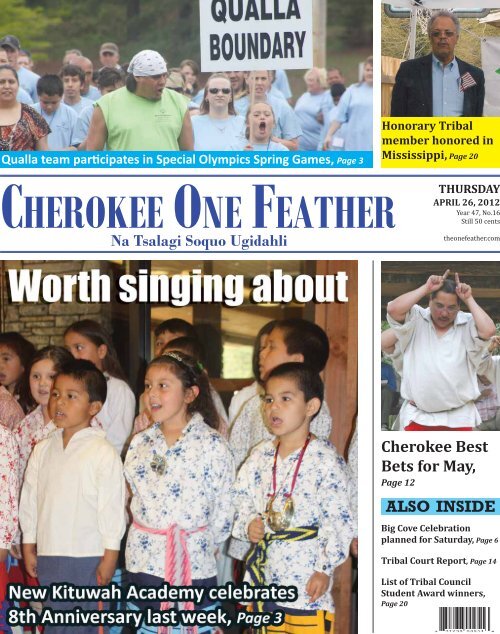 April 26, 2012 - The Cherokee One Feather