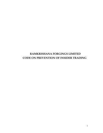 Corporate Governance - Ramkrishna Forgings Limited