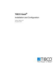 TIBCO Hawk Installation and Configuration - TIBCO Product ...