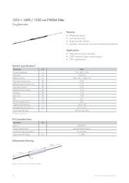 1310 + 1490 / 1550 nm FWDM Filter Singlemode - Composites