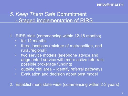 Regional Intake and Regional Intake and Referral Services - NCOSS