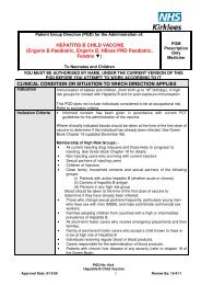 HEPATITIS B CHILD VACCINE (Engerix B Paediatric ... - NHS Kirklees