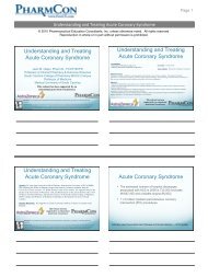 Understanding and Treating Acute Coronary Syndrome - FreeCE