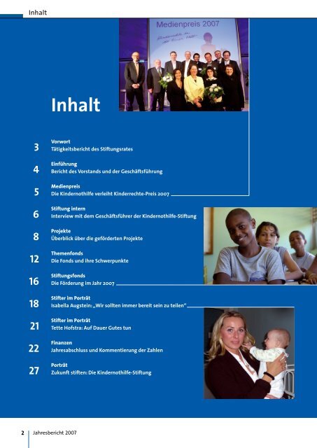 Jahresbericht Stiftung 2003 (1,4 MB) - Kindernothilfe
