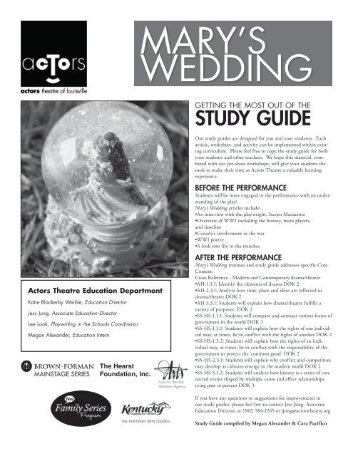 Mary's Wedding Play Guide - Actors Theatre of Louisville