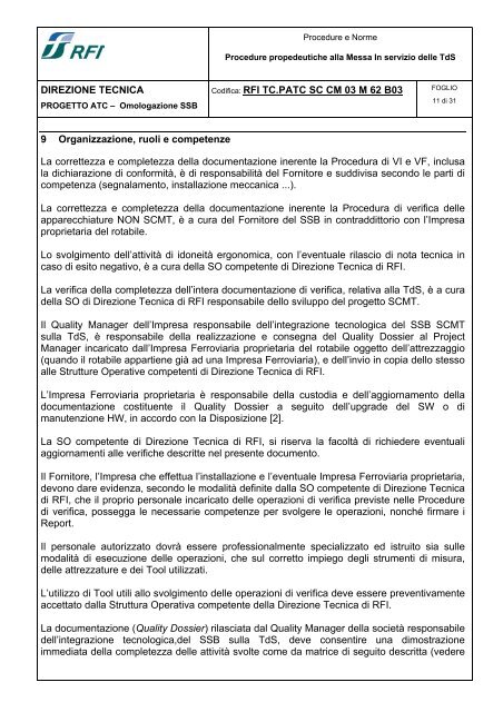 Sotto Sistema di Bordo Sistema Controllo Marcia Treno - Trenitalia
