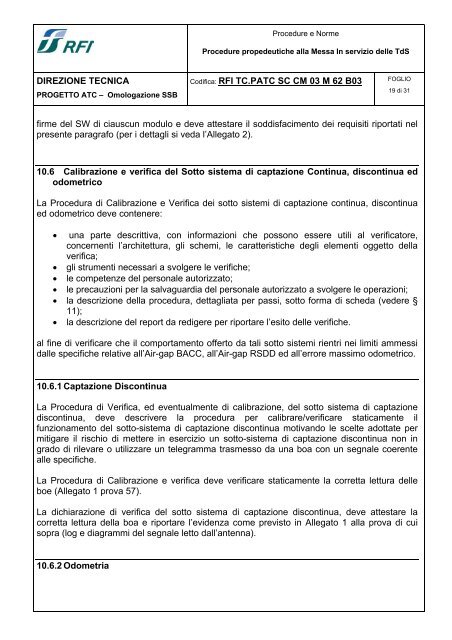 Sotto Sistema di Bordo Sistema Controllo Marcia Treno - Trenitalia