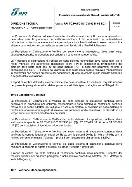 Sotto Sistema di Bordo Sistema Controllo Marcia Treno - Trenitalia