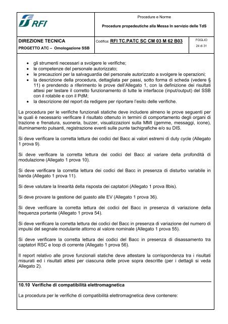 Sotto Sistema di Bordo Sistema Controllo Marcia Treno - Trenitalia