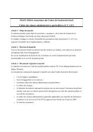 Cahier des clause - CDG Gard