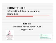 IORI Rita. Information Literacy. - Biblioteca Medica